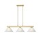 Z-Lite Cobalt Billiard, 3-Light, 14.25 In.W x 49.5 In.L x 10.5 In.H, Modern Gold/White Linen 152MGLD-AWL13 - alternate 7